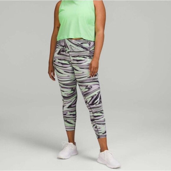 Lululemon Fast and Free High-Rise Tight 25" Paint Glide Warp Multi Size 8 - Picture 1 of 7